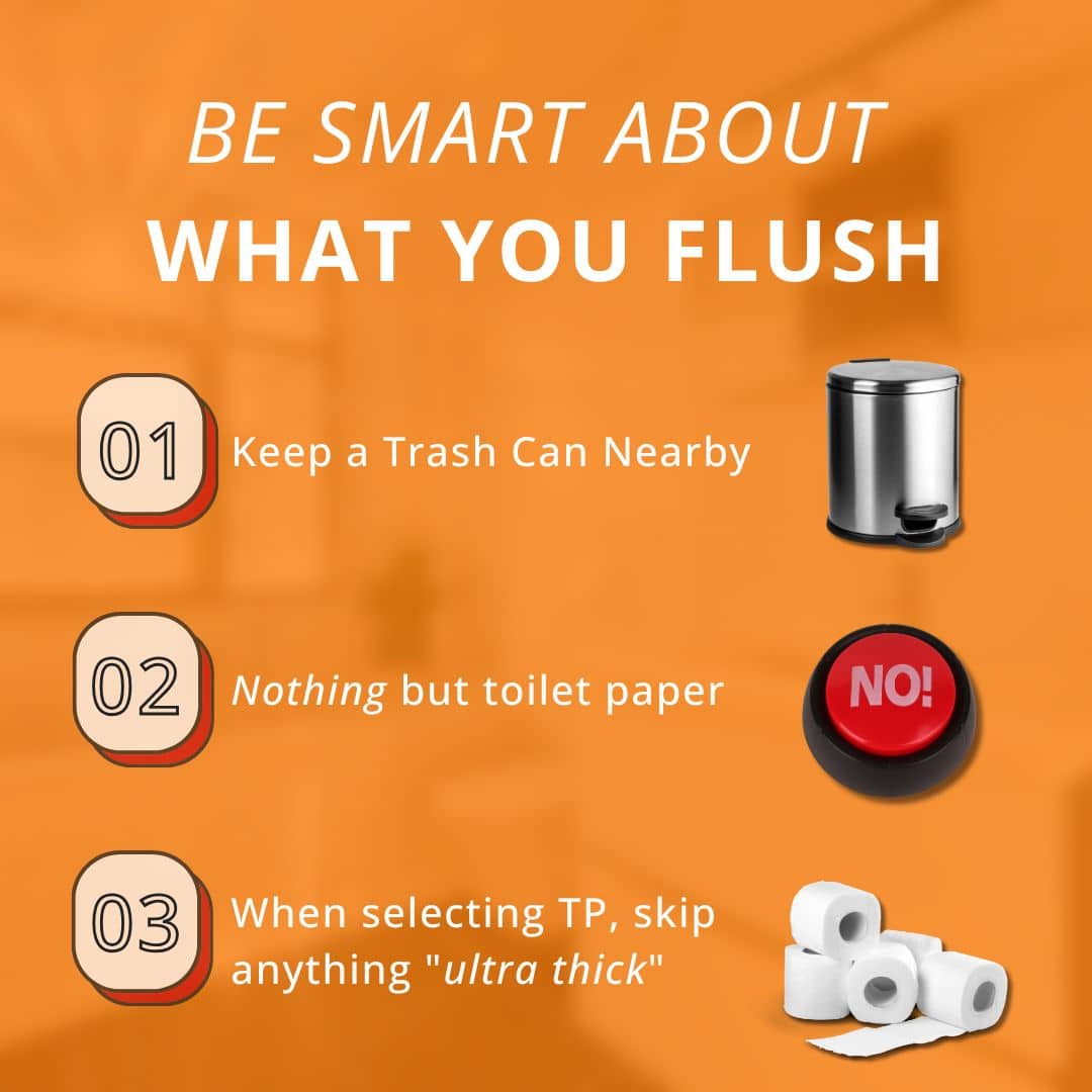 bathroom cleaning and habits with a septic tank
