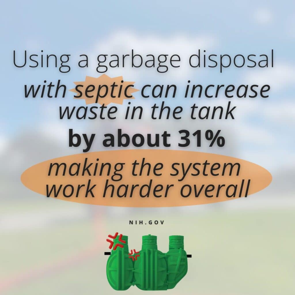 garbage disposal septic system stat