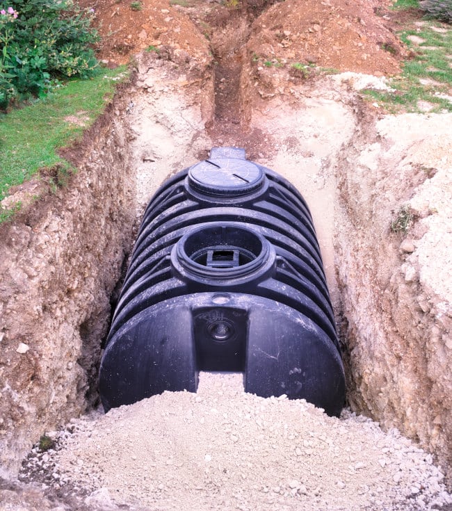 installation of a septic tank
