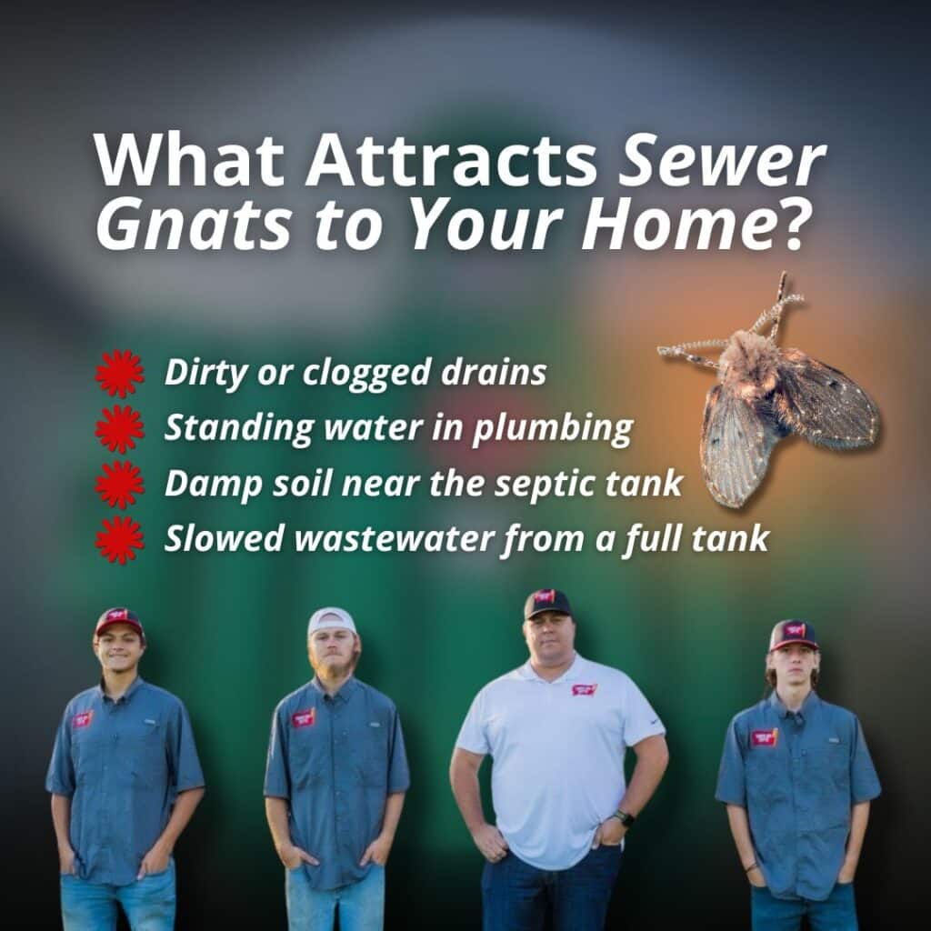 what attracts drain flies sewer gnats
