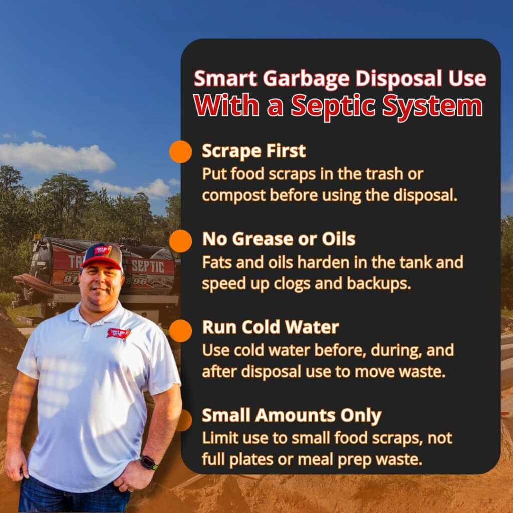 garbage disposal and septic system